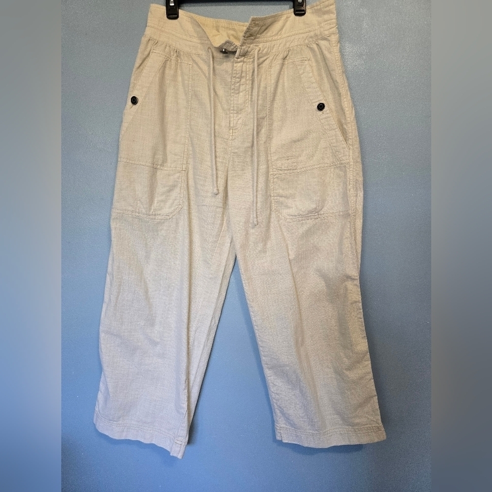 Free People Womens Beige Crop Pants Size 14
